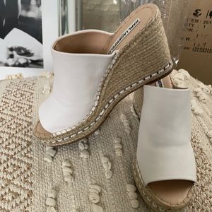 Karl Lagerfeld Paris open tie platform wedge